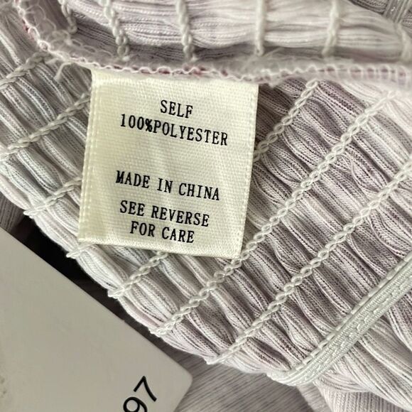 See The Shades Smocked Waist Tie Front Flutter Sleeve Top S NEW - Picture 7 of 7